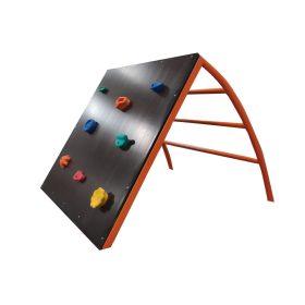 Zakrivljena vrtićka penjalica sa zidom za penjanje