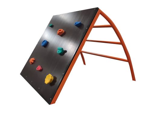 Zakrivljena vrtićka penjalica sa zidom za penjanje