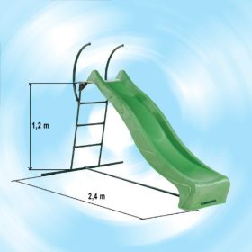   Kombinacija merdevina i tobogana – sa HDPE talasastim toboganom od 1,2 m