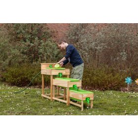 Vizes pancsoló asztal szett, 3 db-os kültérre