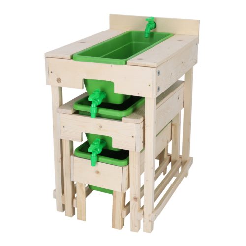 Vizes pancsoló asztal szett, 3 db-os kültérre